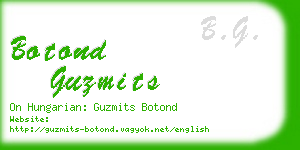 botond guzmits business card